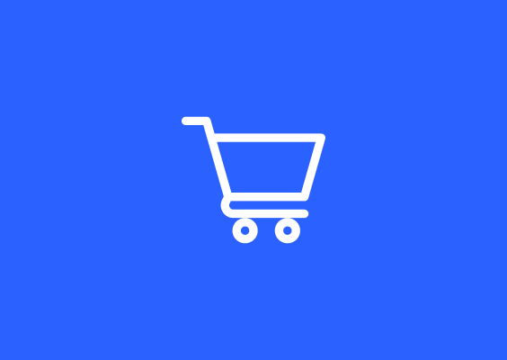 Icon of a shopping cart for Japan eCommerce support.